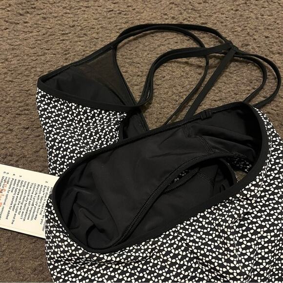Lululemon Wave Wonderer One Piece Bathing Suit Monochromic Black Emboss NWT - Picture 9 of 9